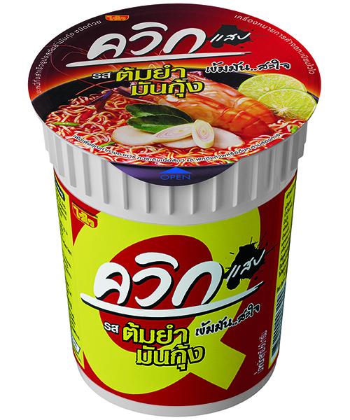 Wai Wai QUICK Cup Noodles Tom Yum Mun Goong (Hot & Spicy Sour Shrimp) Flavour